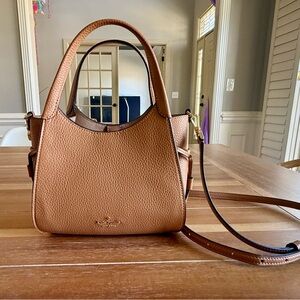 Kate Spade Stash Small Carryall Purse - Tan Pebbled Leather